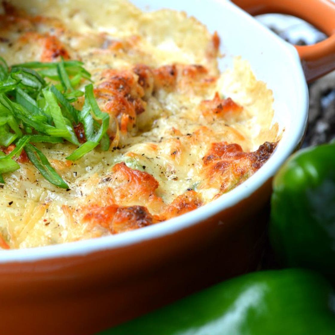 Bacon Poblano Hot Crab Dip