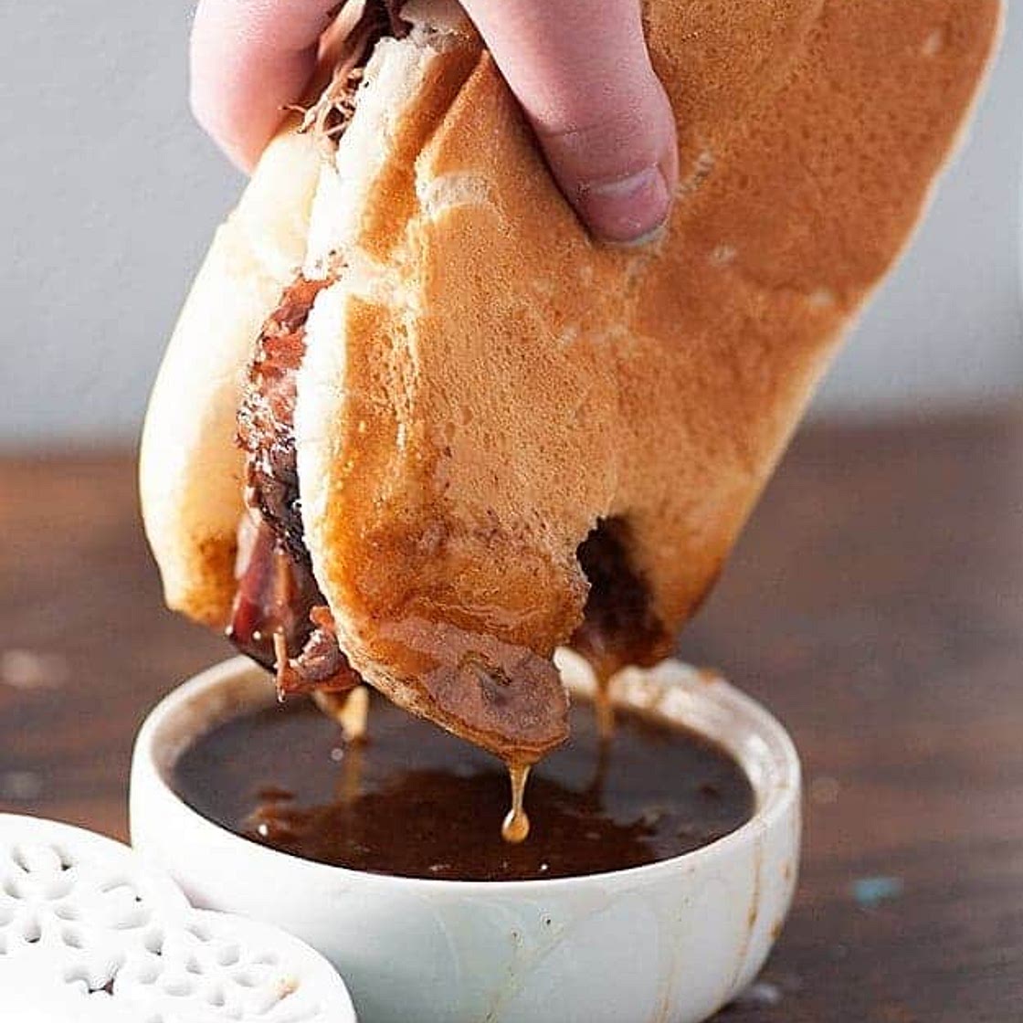 Slow Cooker French Dip Sandwiches