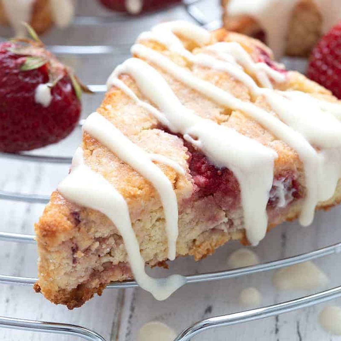 Keto Strawberry Cream Cheese Scones