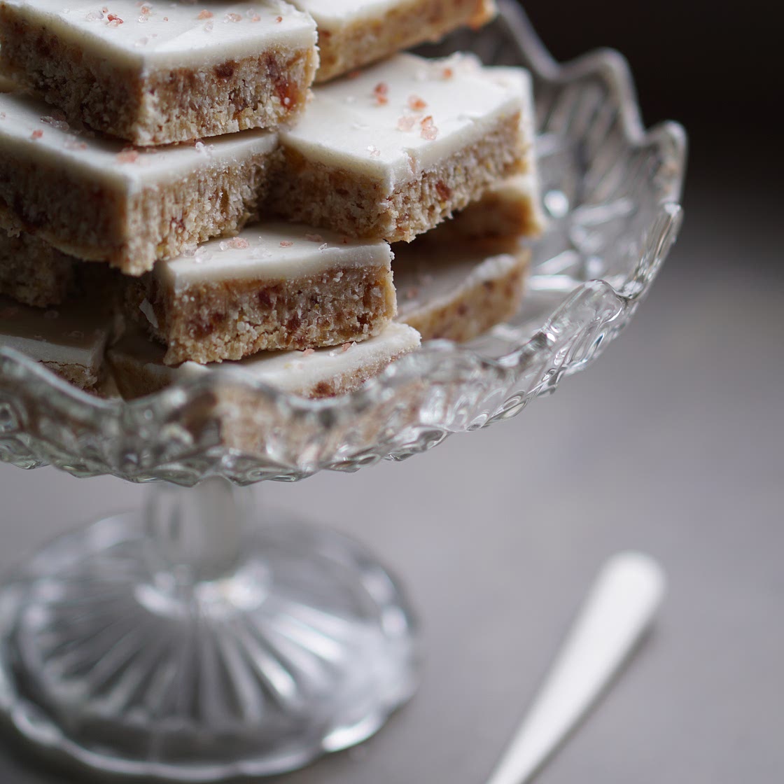 Raw Coconut, Orange and Date Bars with Pink Himalayan Salt