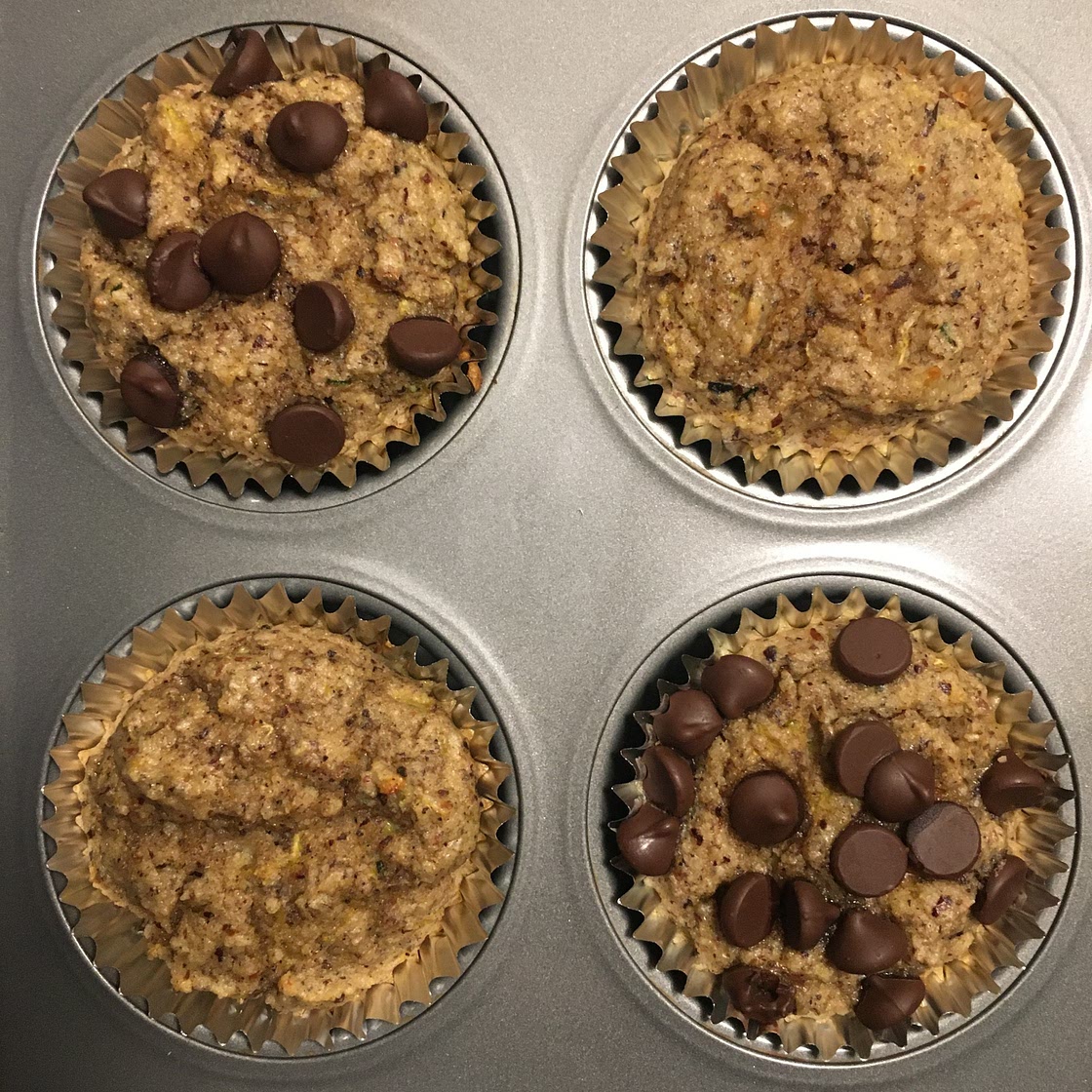 Low Carb Banana Zucchini Muffins