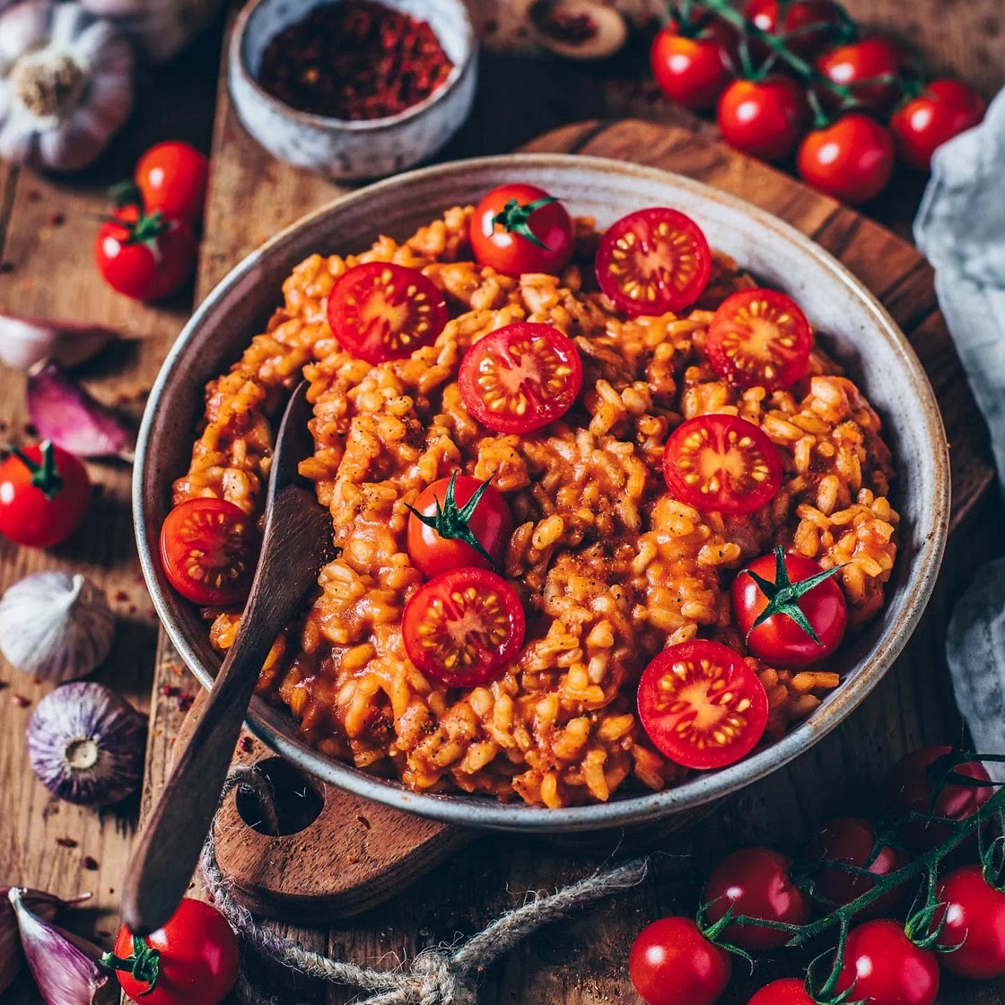 Cremiges Tomaten-Risotto
