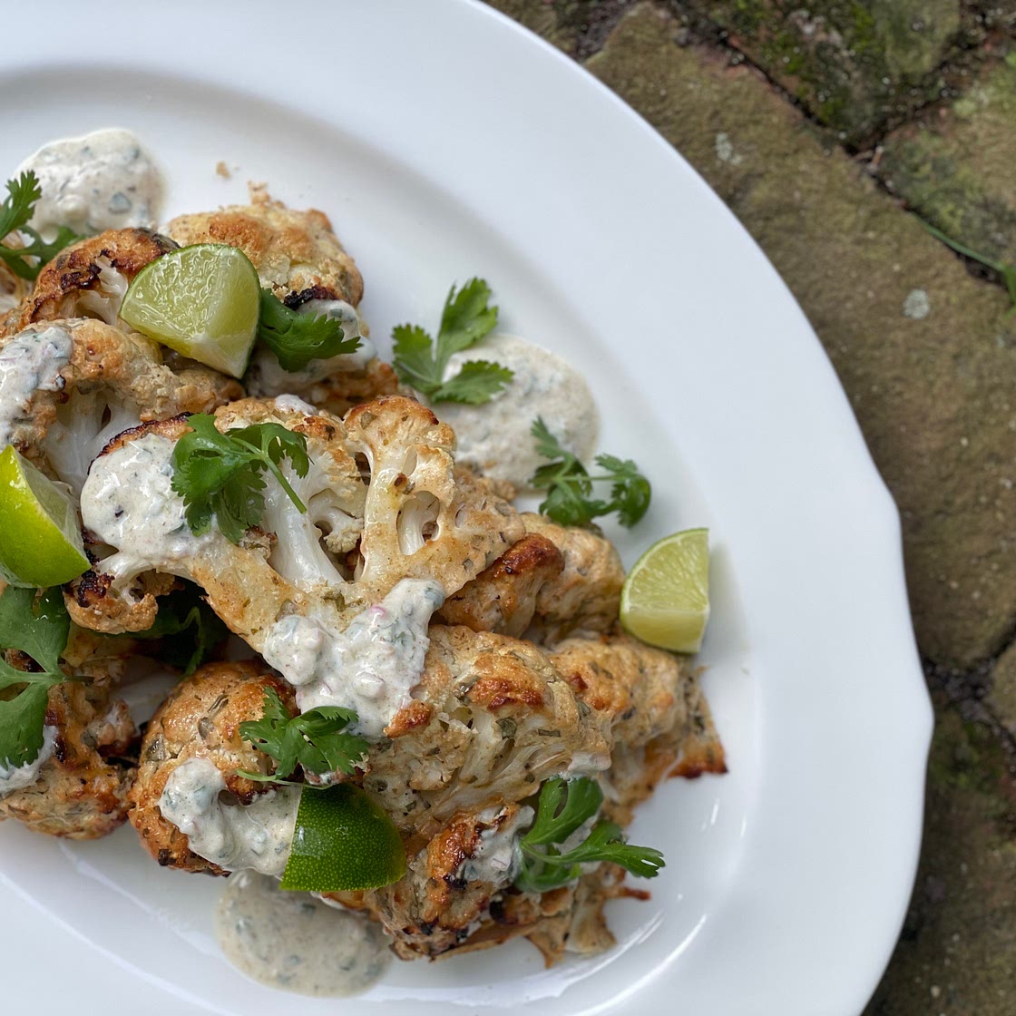 Yogurt Roasted Cauliflower
