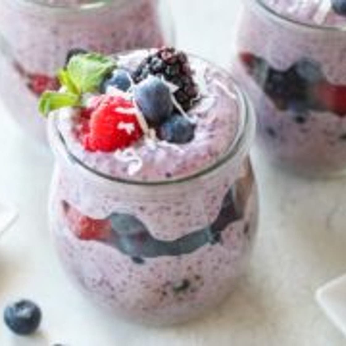 Mixed Berry Protein Chia Pudding