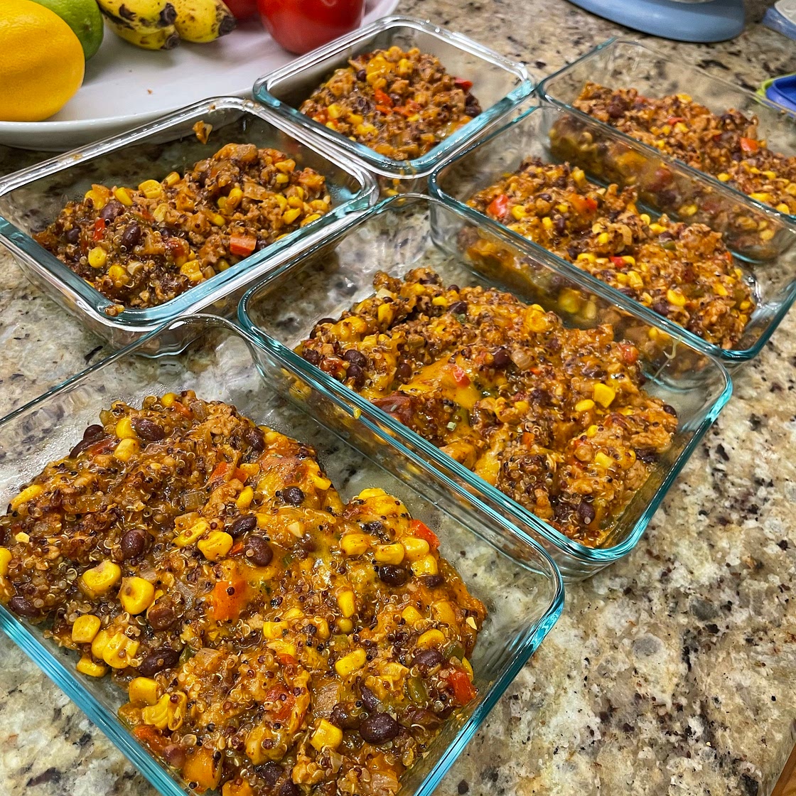 Healthy One Pan Cheesy Quinoa Taco Skillet