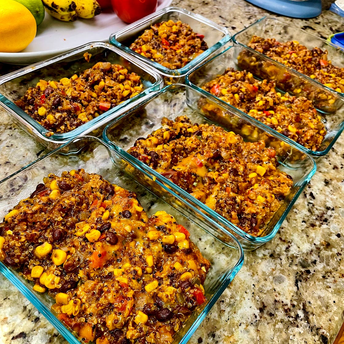 Healthy One Pan Cheesy Quinoa Taco Skillet