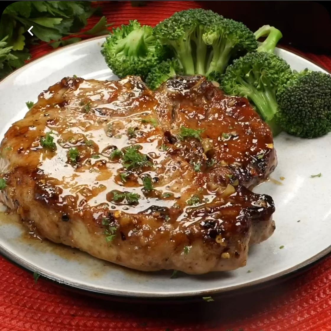 Galric brown sugar porkchops