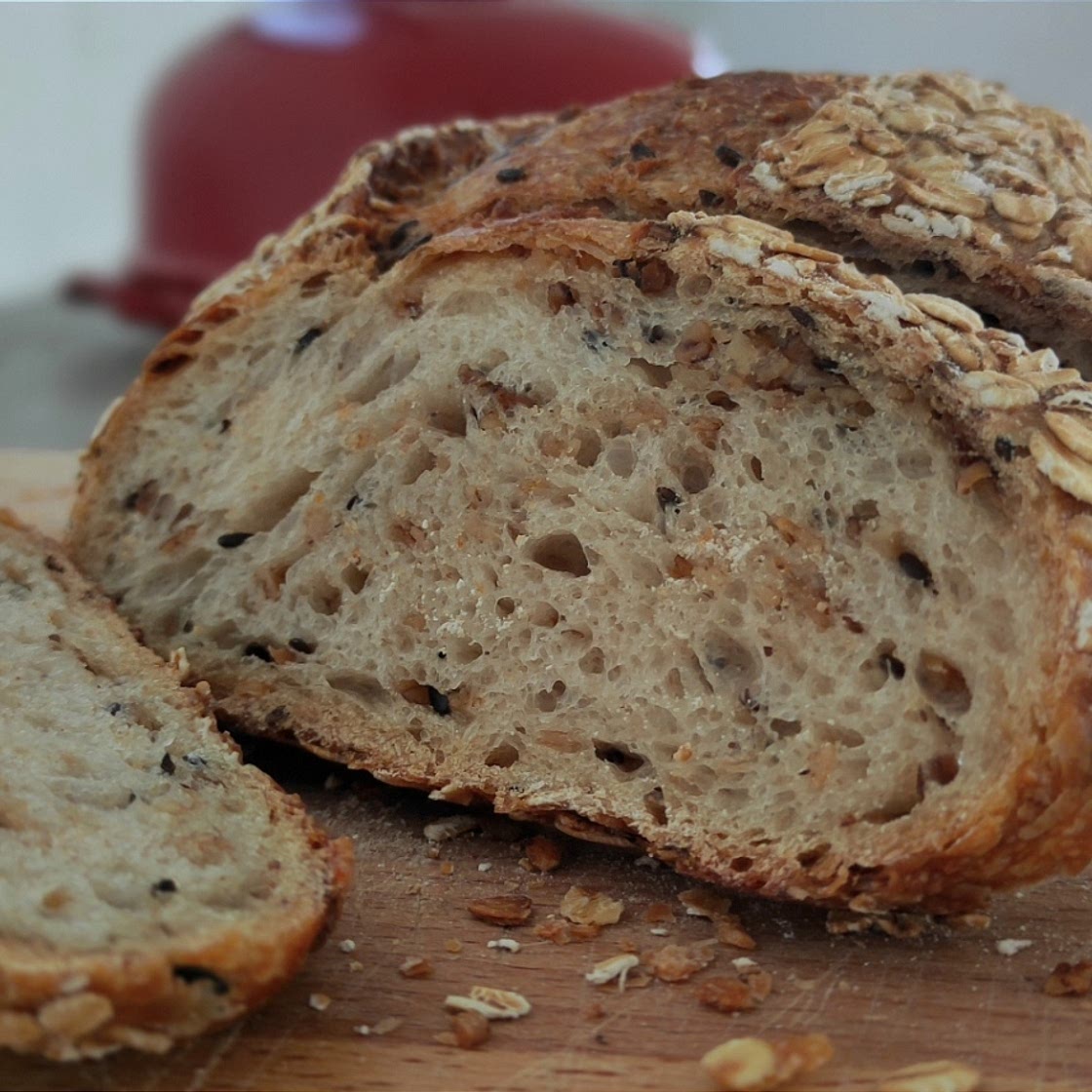 Pane con Fiocchi di Avena e Semi di lino