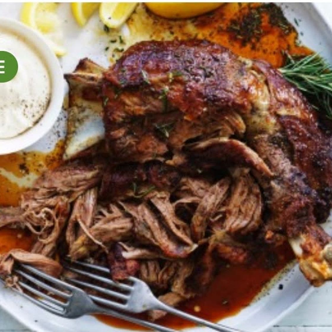 Neil Perry slow roasted shoulder lamb