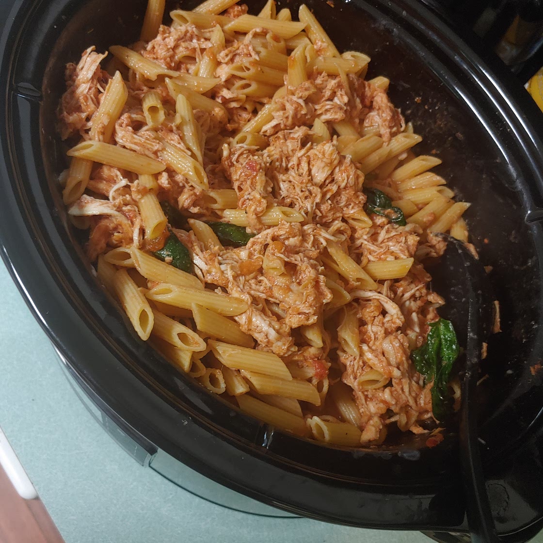 Crockpot Tuscan Chicken Pasta
