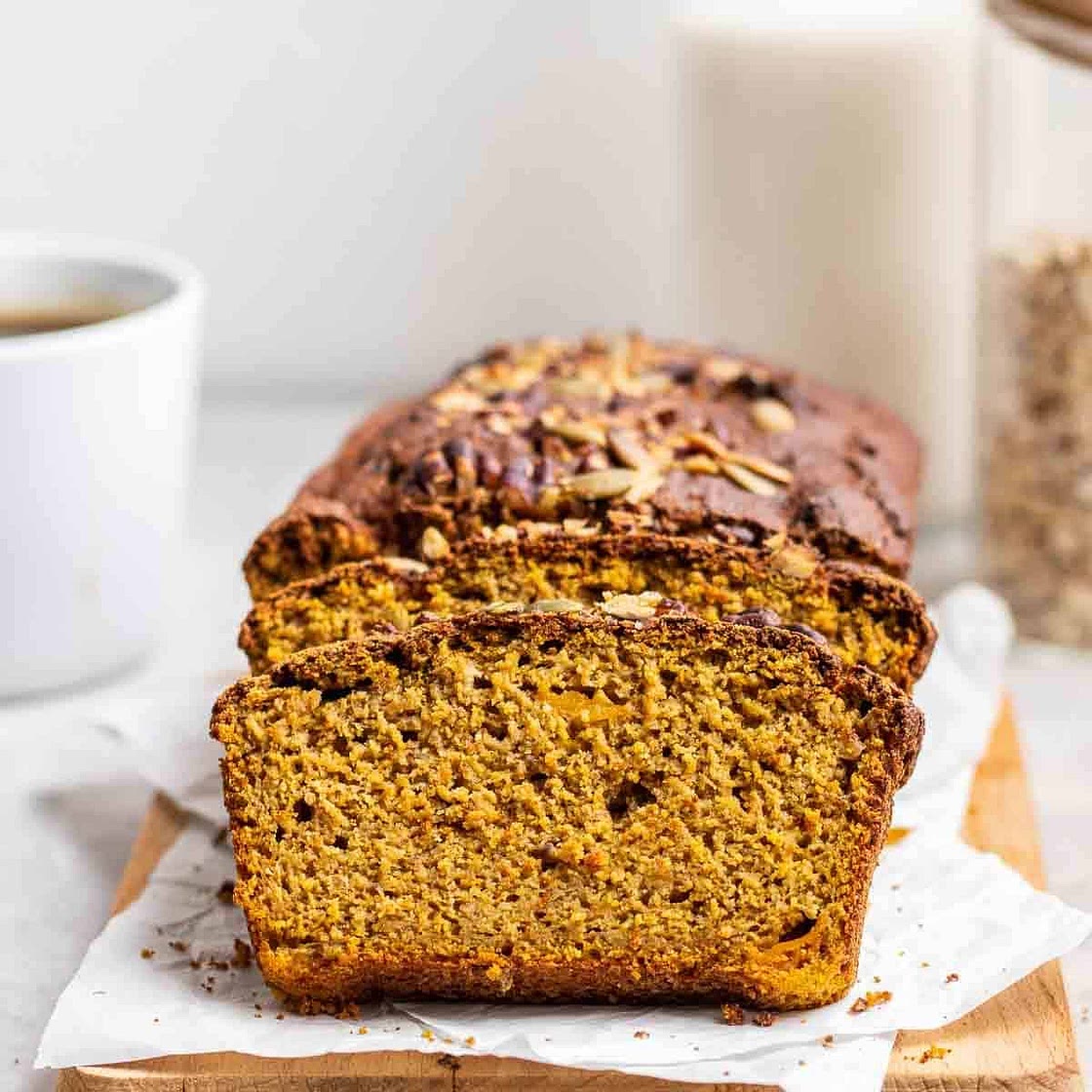 Vegan Oatmeal Pumpkin Banana Bread