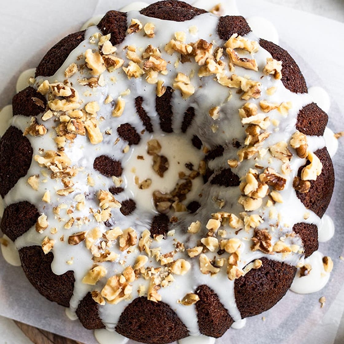 Apple Honey Walnut Cake