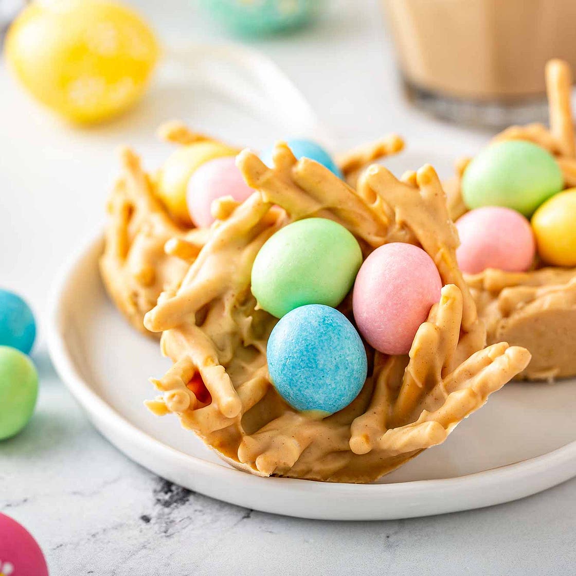 Easter Egg Peanut Butter Haystacks