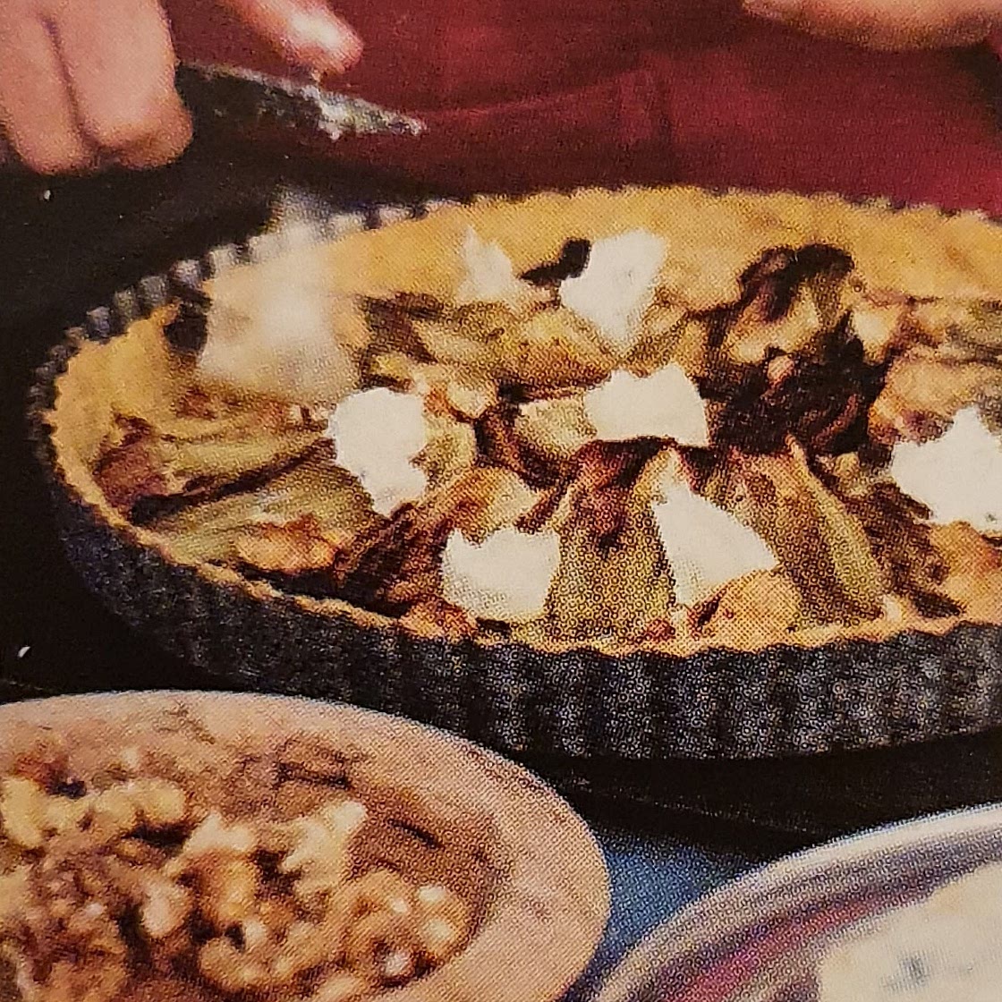 Fennel and walnut tart