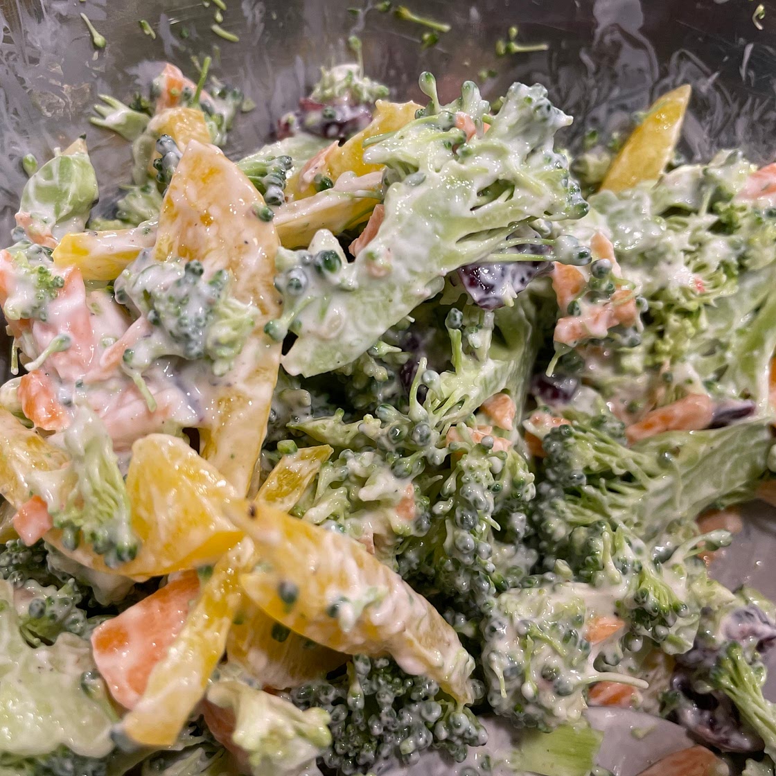 Super healthy broccoli slaw