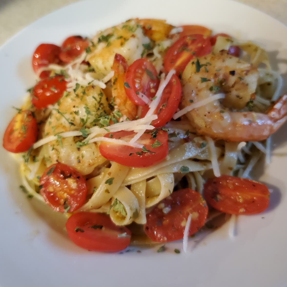 Shrimp Pesto Pasta