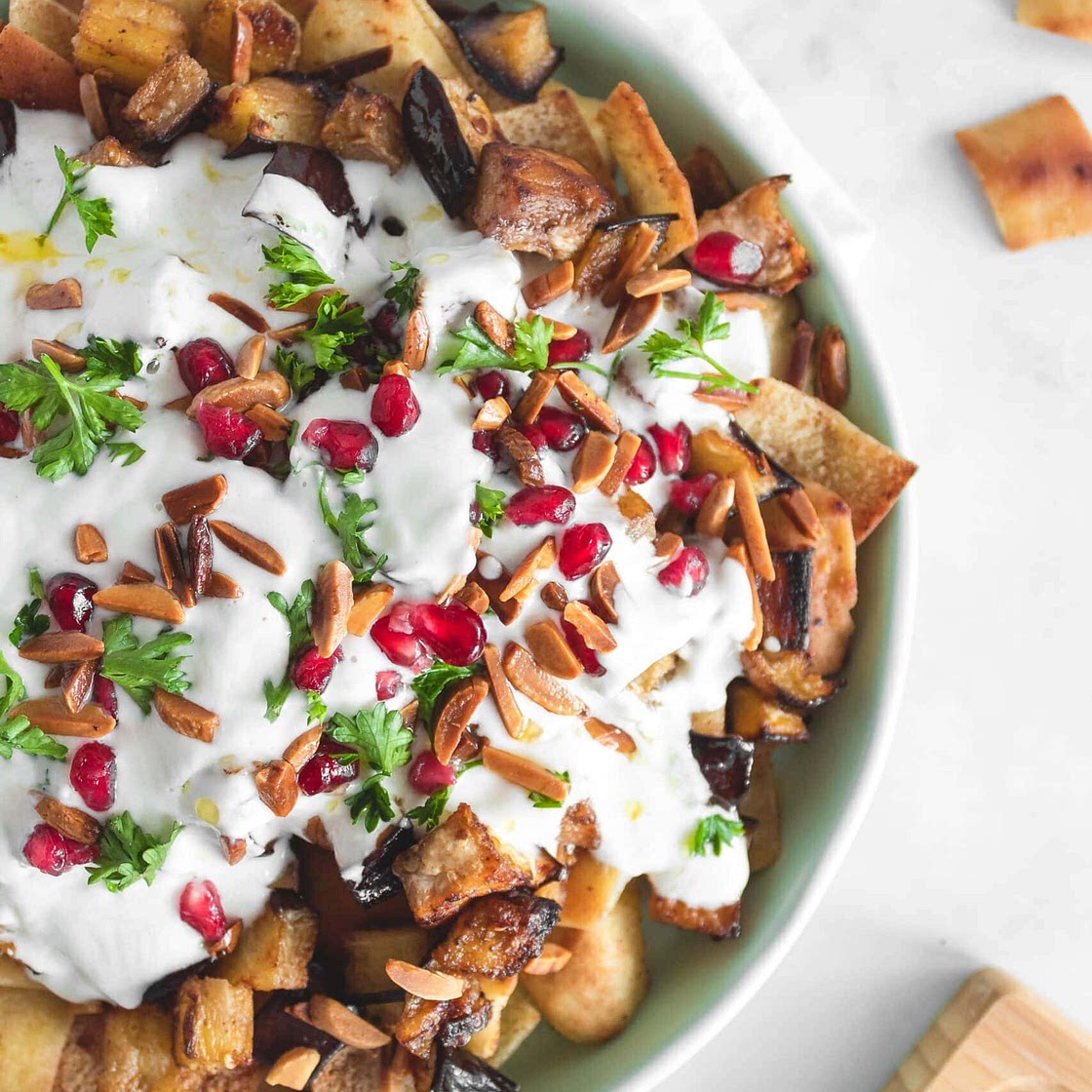 Eggplant Fatteh