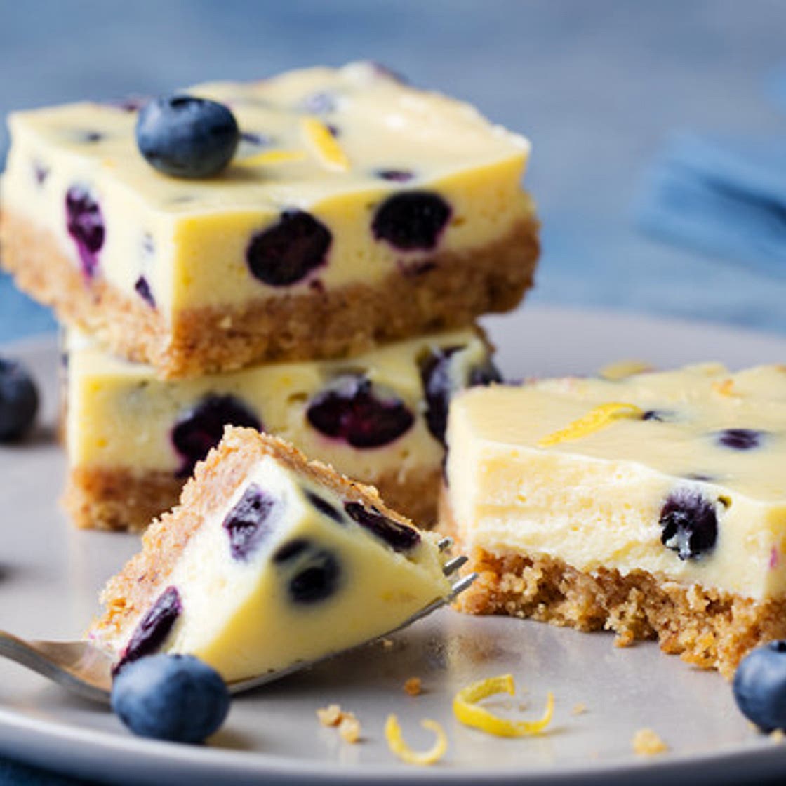 Lemon & Blueberry Cheesecake Slice