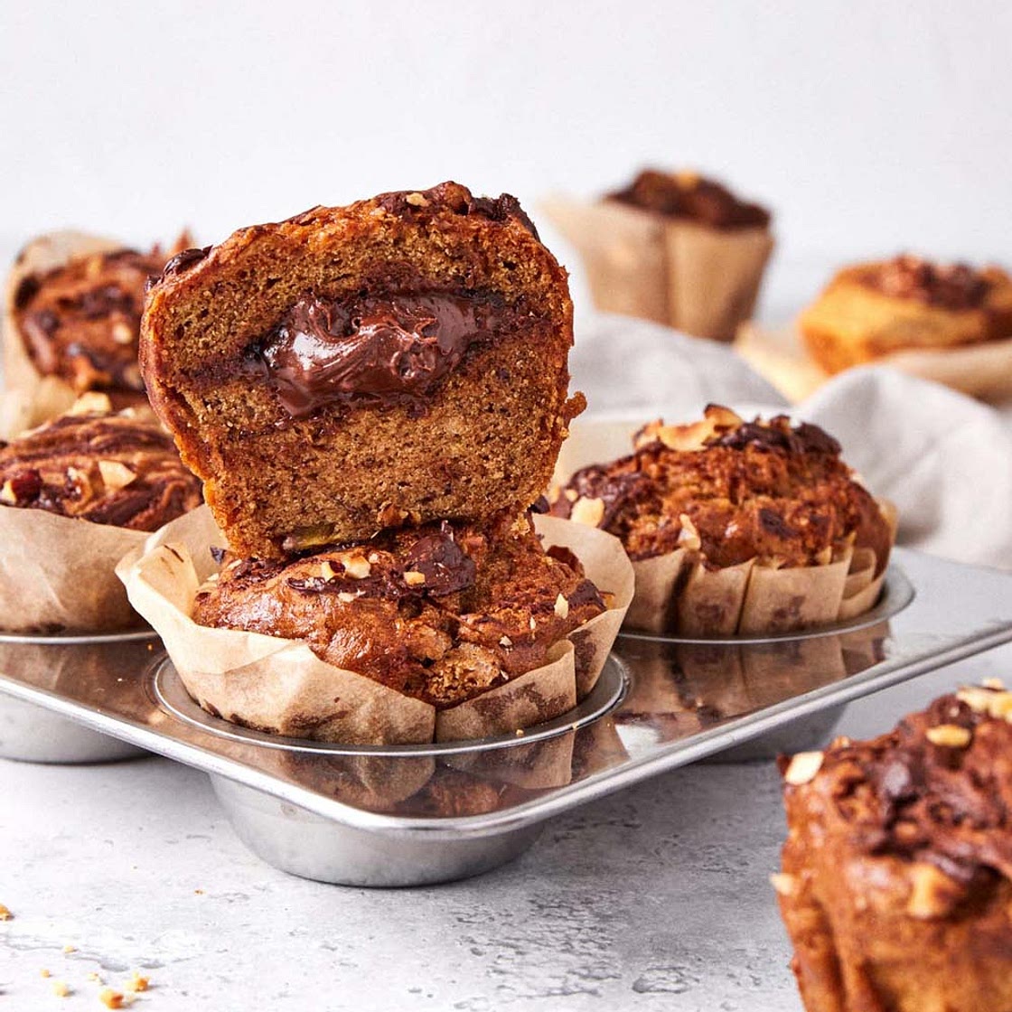 vegan nutella banana muffin recipe