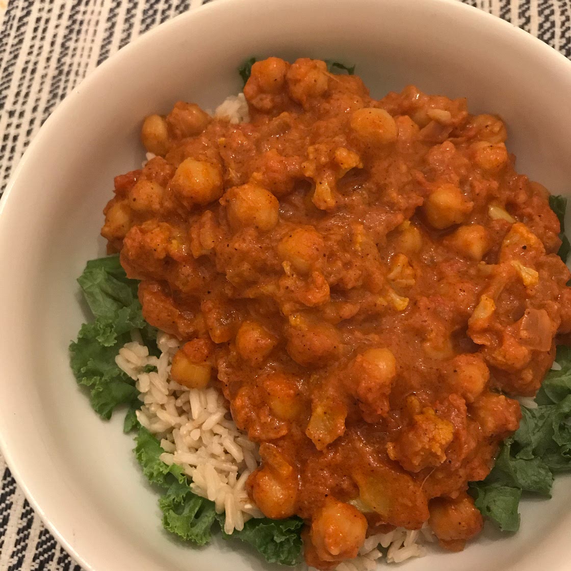 Cauliflower and chickpea tikka masala 