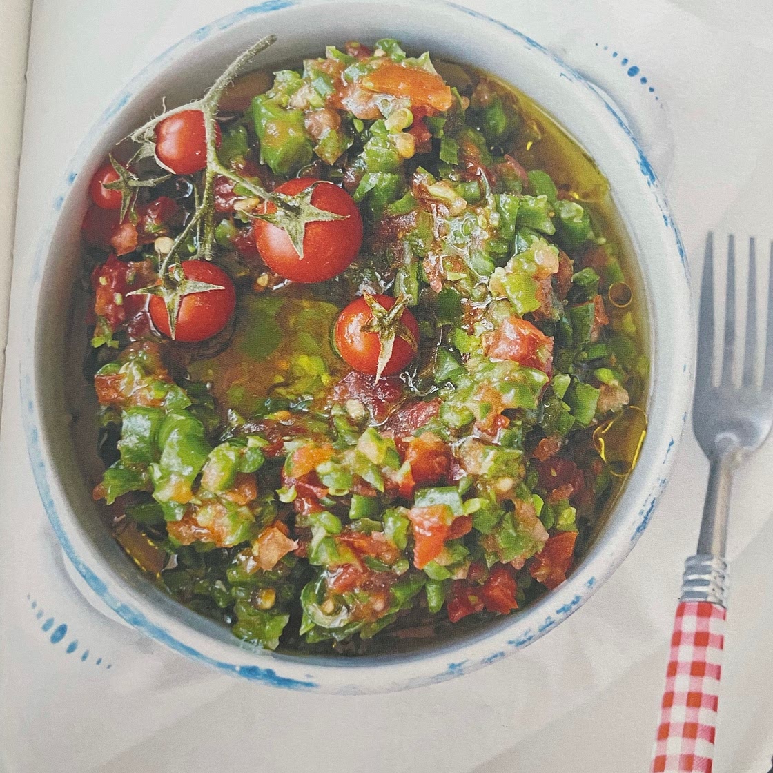 Green Bean, Tomato and Mint Mash