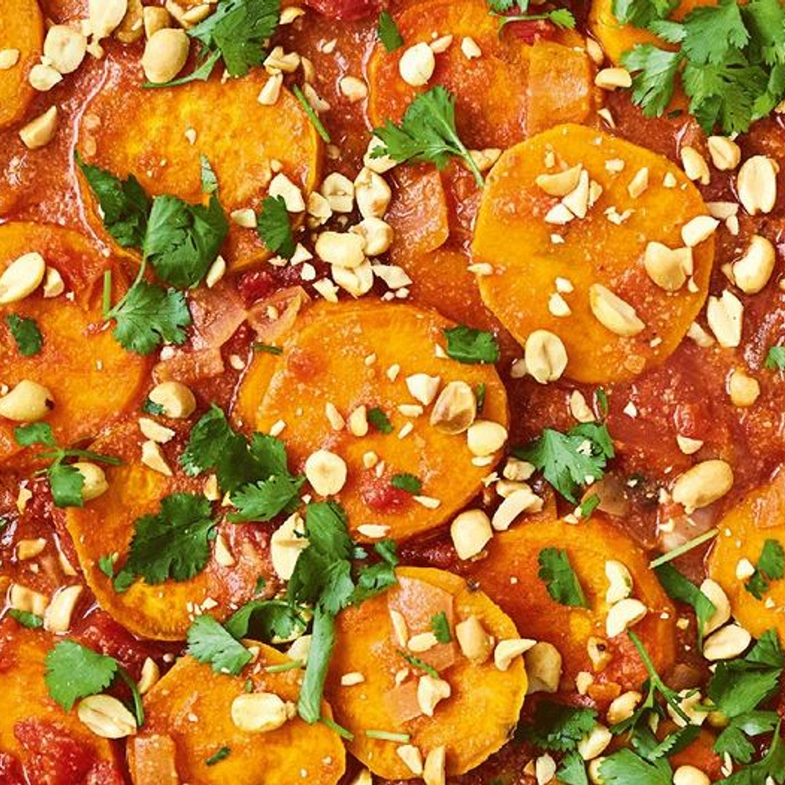 Groundnut Stew: Sweet Potato in a Peanut and Tomato Sauce