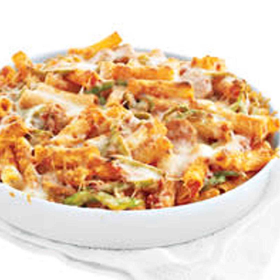 Sicilian Sausage & Peppers Baked Rigatoni