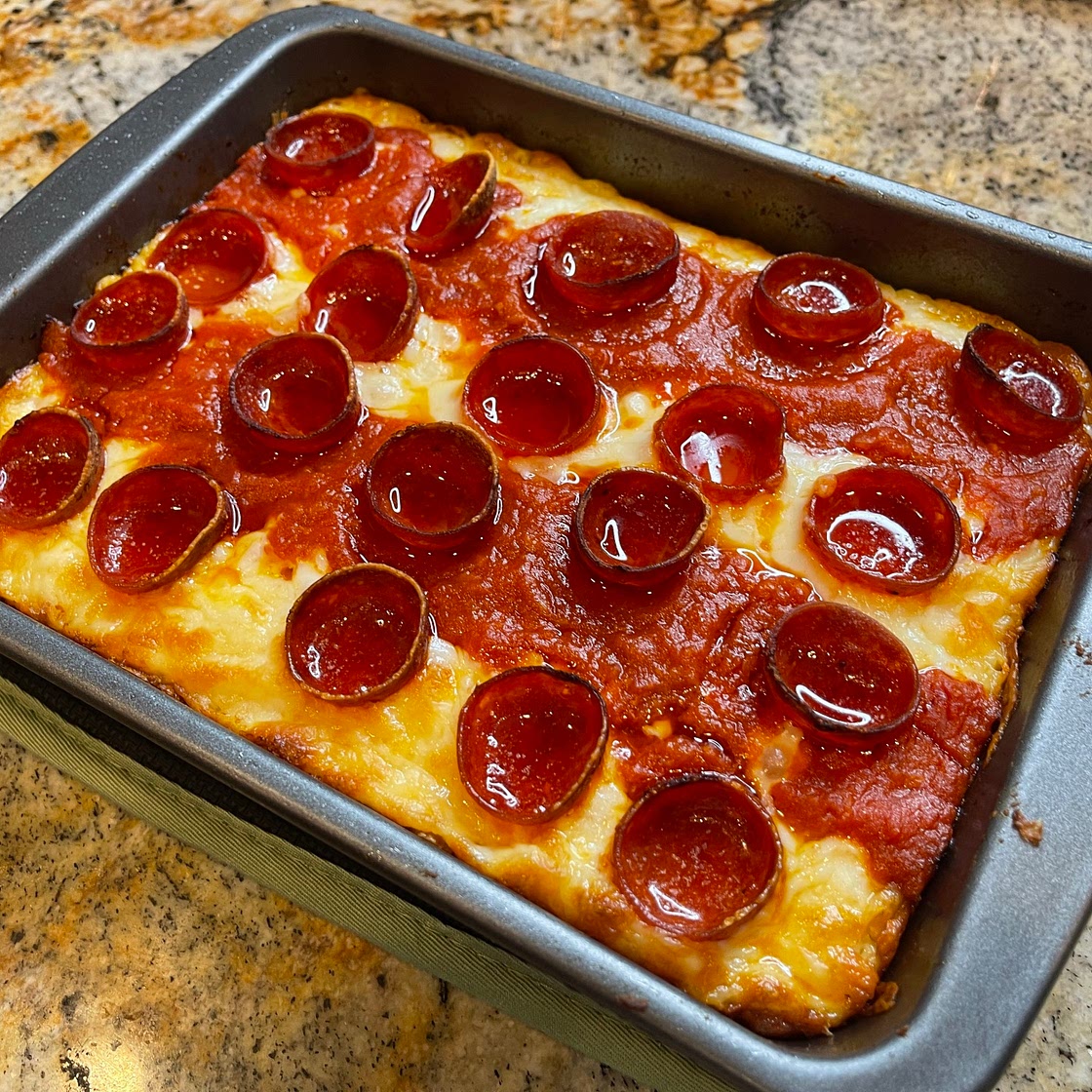 Keto Detroit Style Pizza