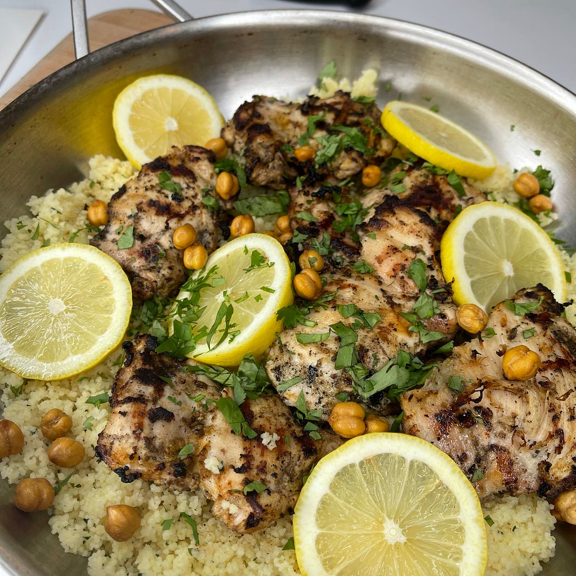 Zataar roasted chicken and Couscous 