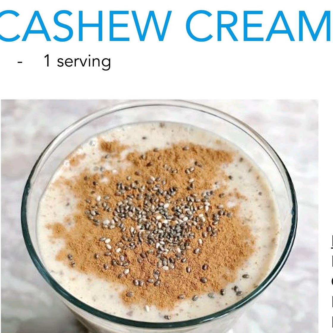 Cashew cream smoothie