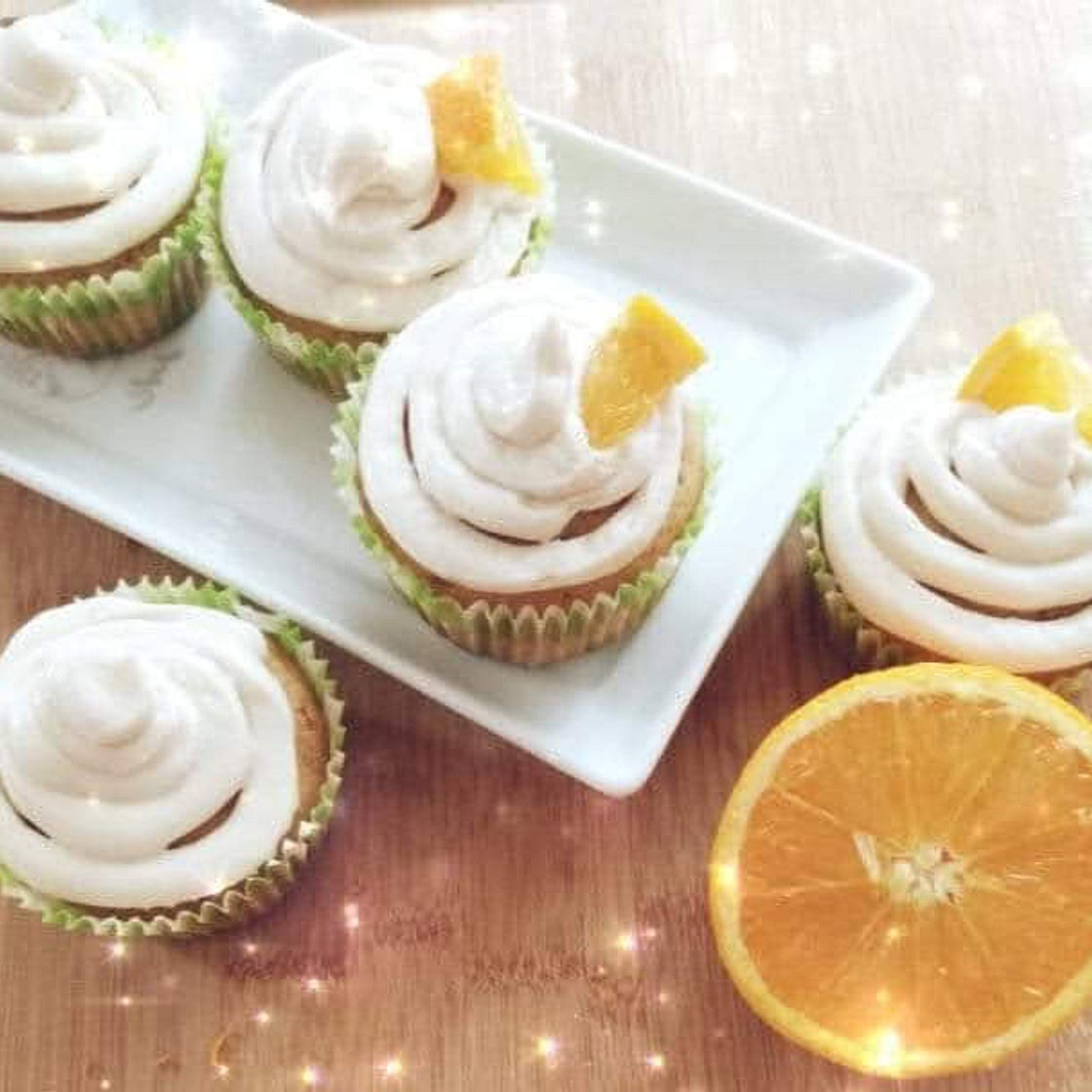 Light and Fluffy Vegan Orange Cupcakes