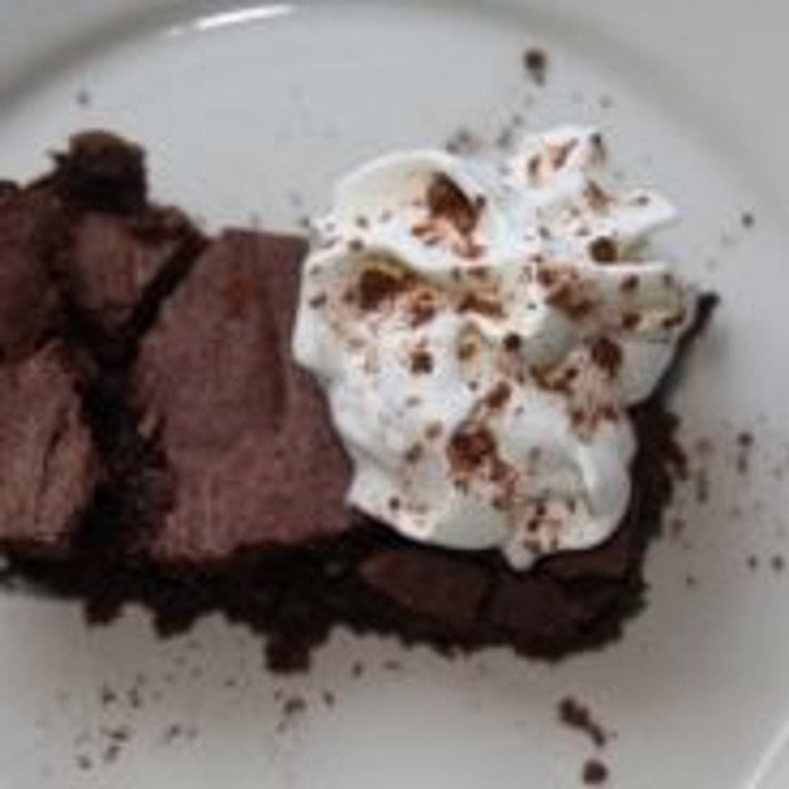 Dark chocolate brownie just right