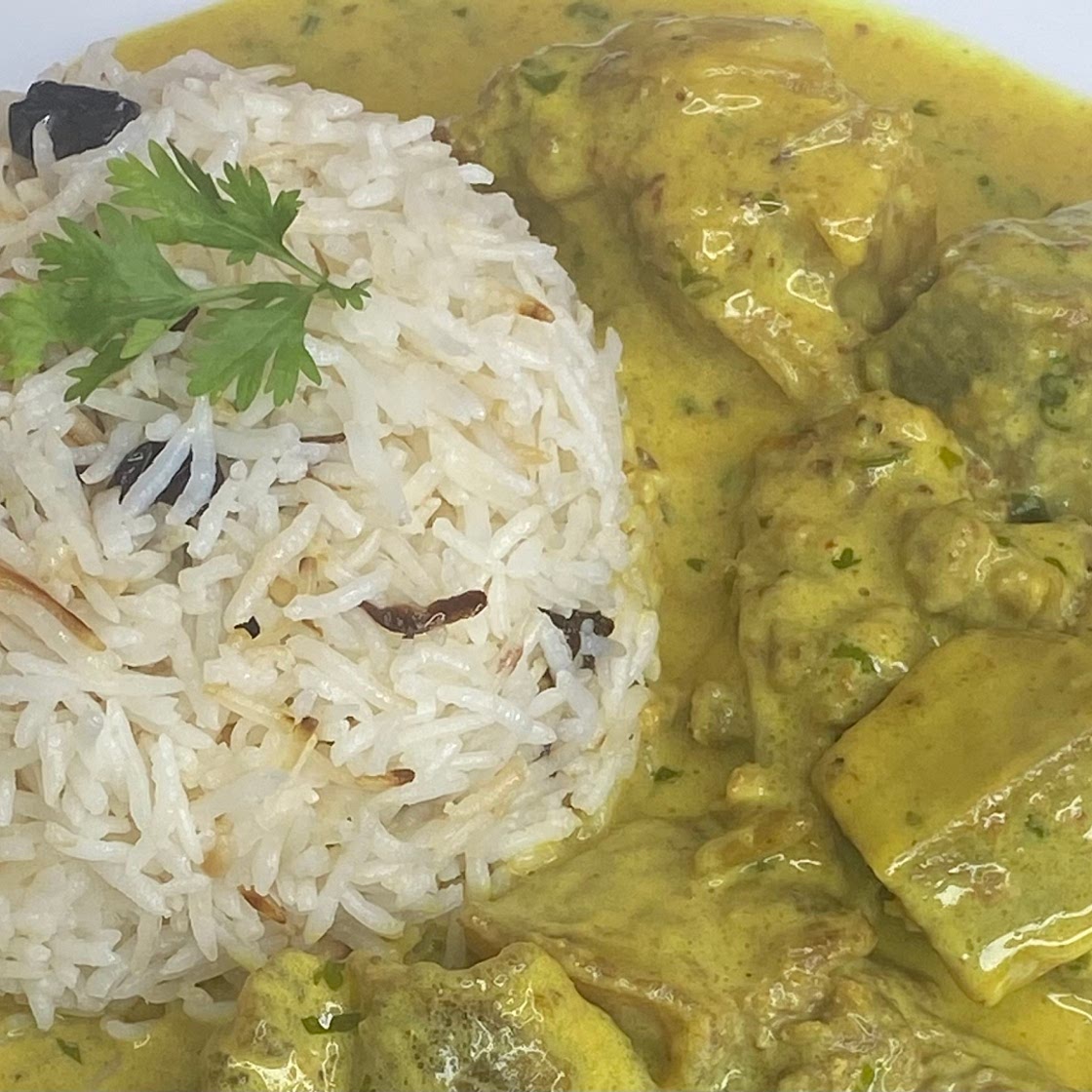 Cream Base Beef with Raisin Rice