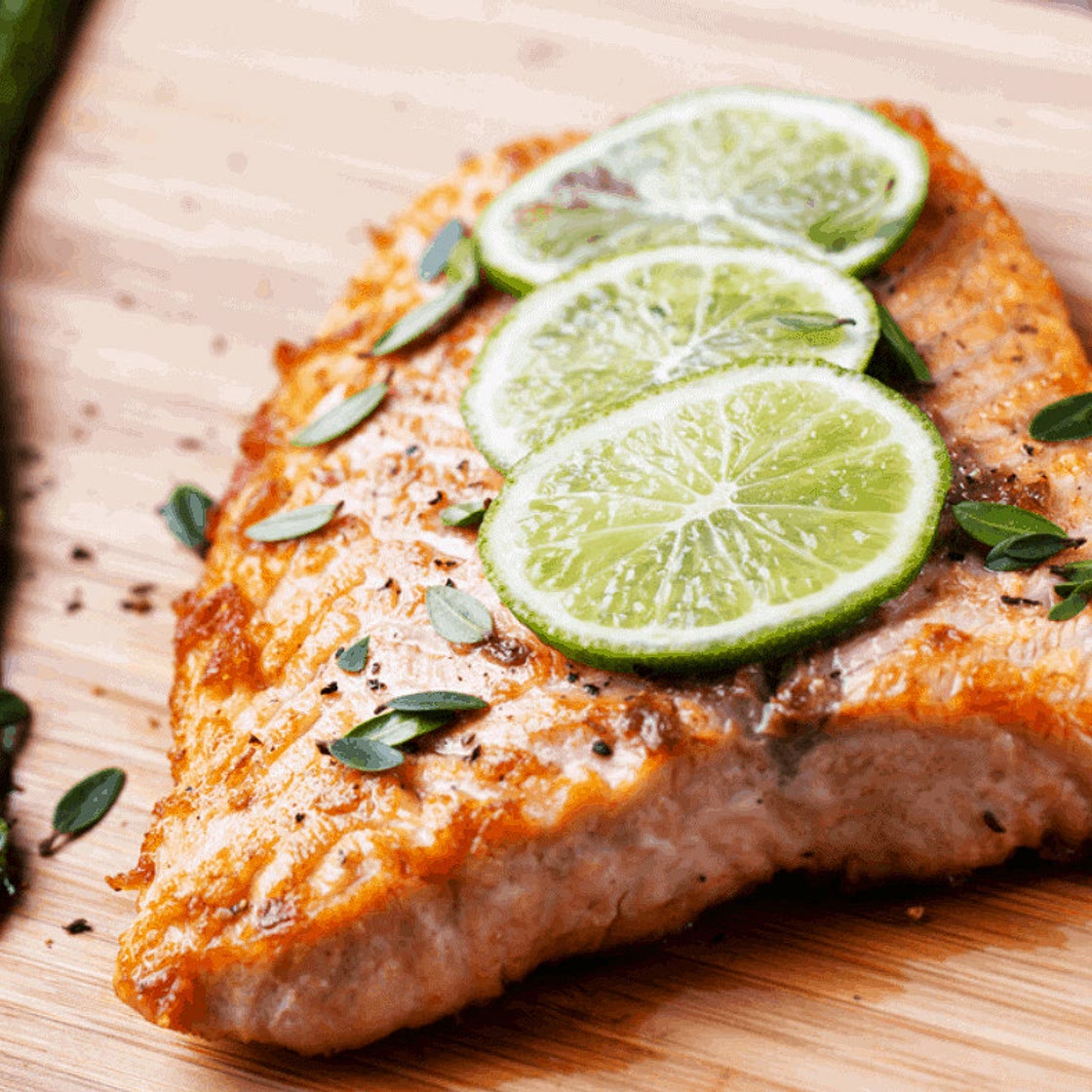Air Fryer, Keto Garlic Butter Salmon