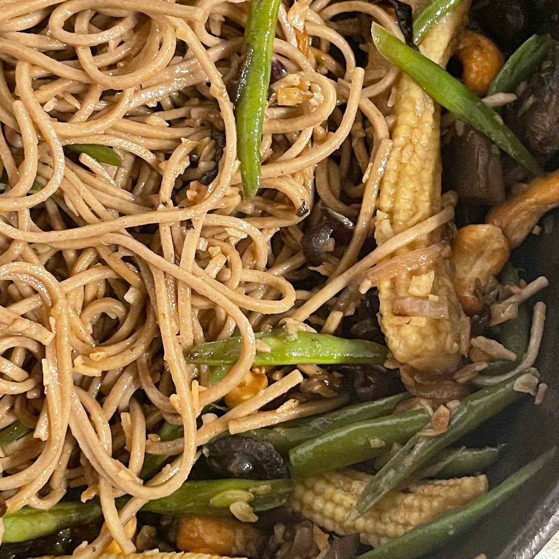 Coconut, Ginger, and Mushroom Noodles