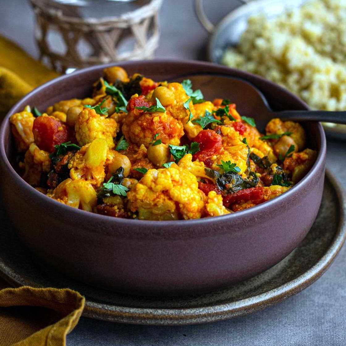 Curry de chou-fleur au lait de coco - Amandine Cooking
