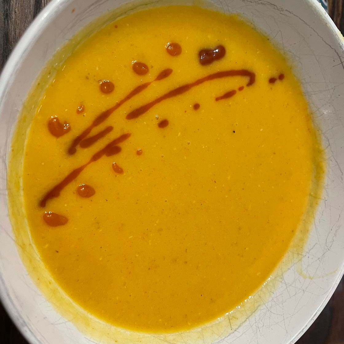 Butternut squash red lentil soup