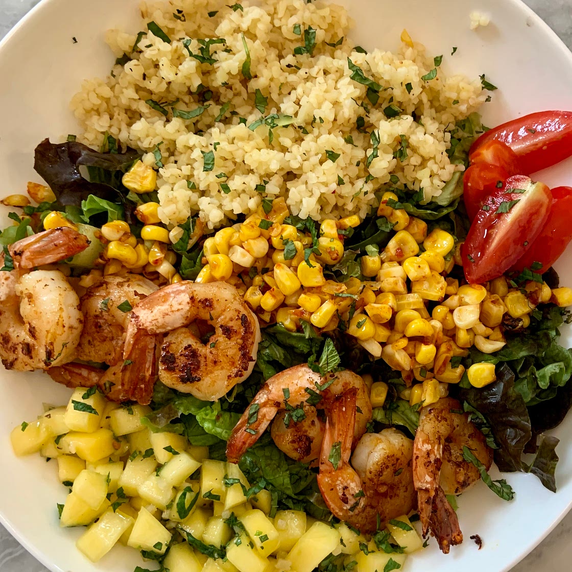 Cajun shrimp bowls 