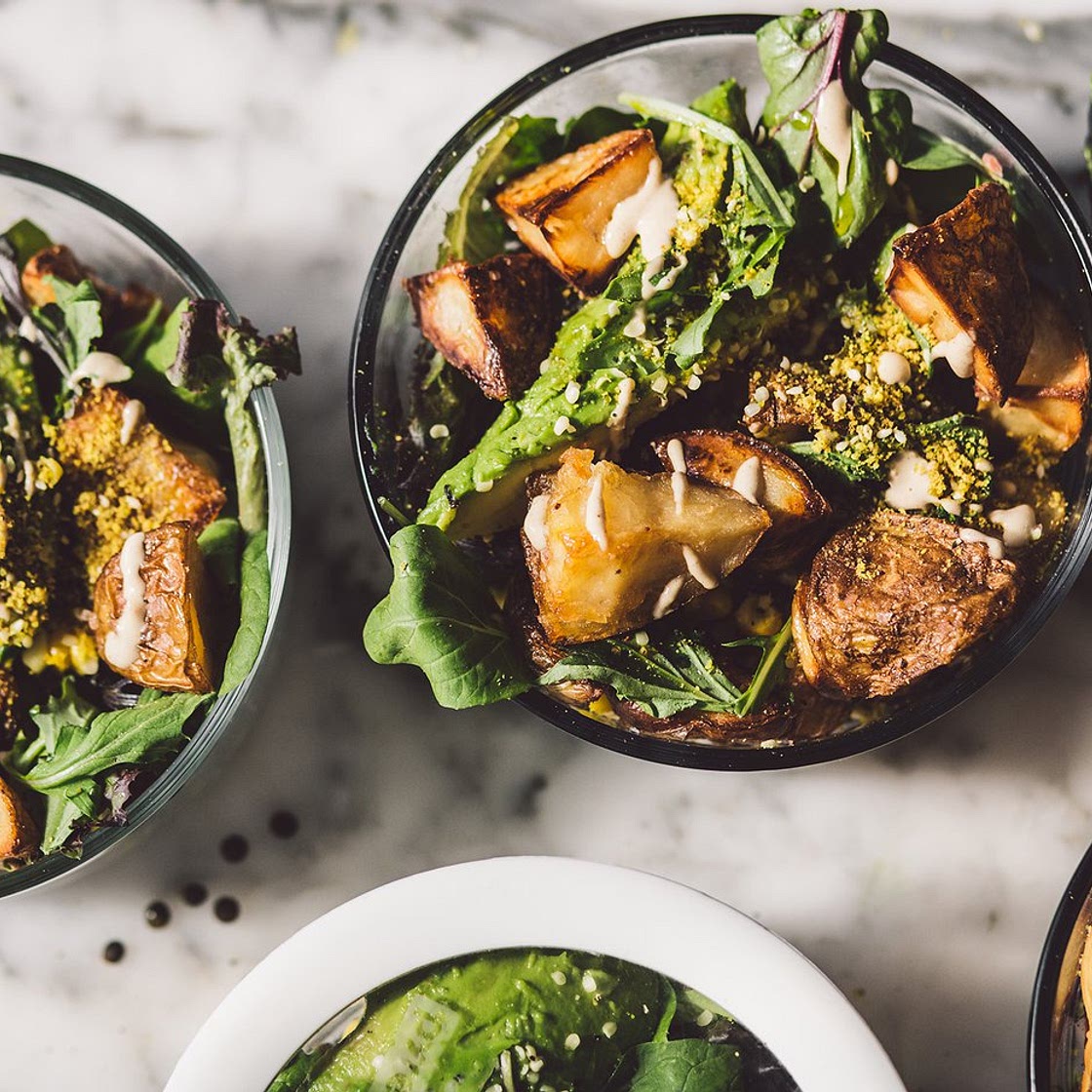Vegan potato salad and a list of high fibre foods
