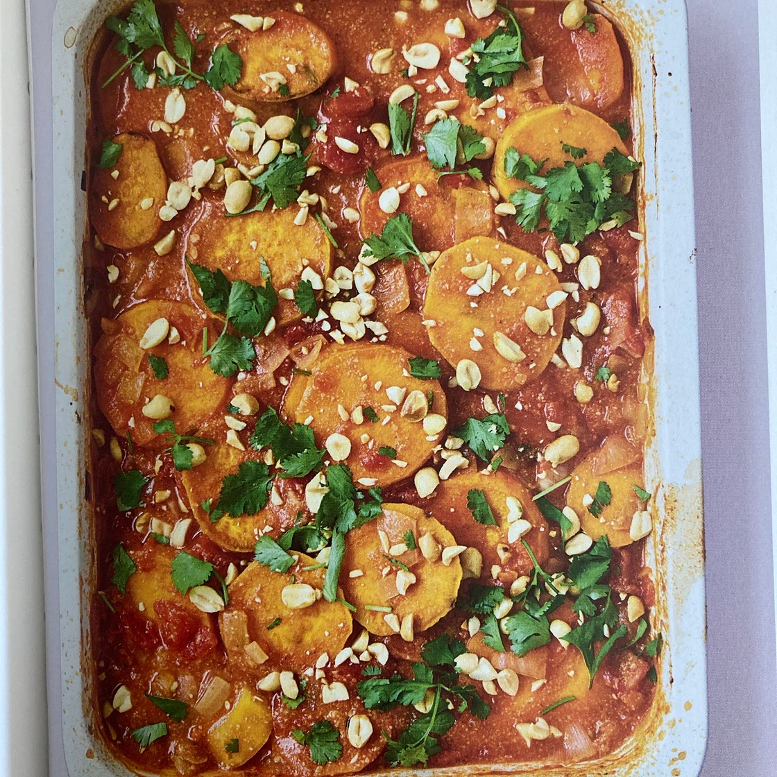 Groundnut Stew: Sweet Potato in a peanut and tomato sauce