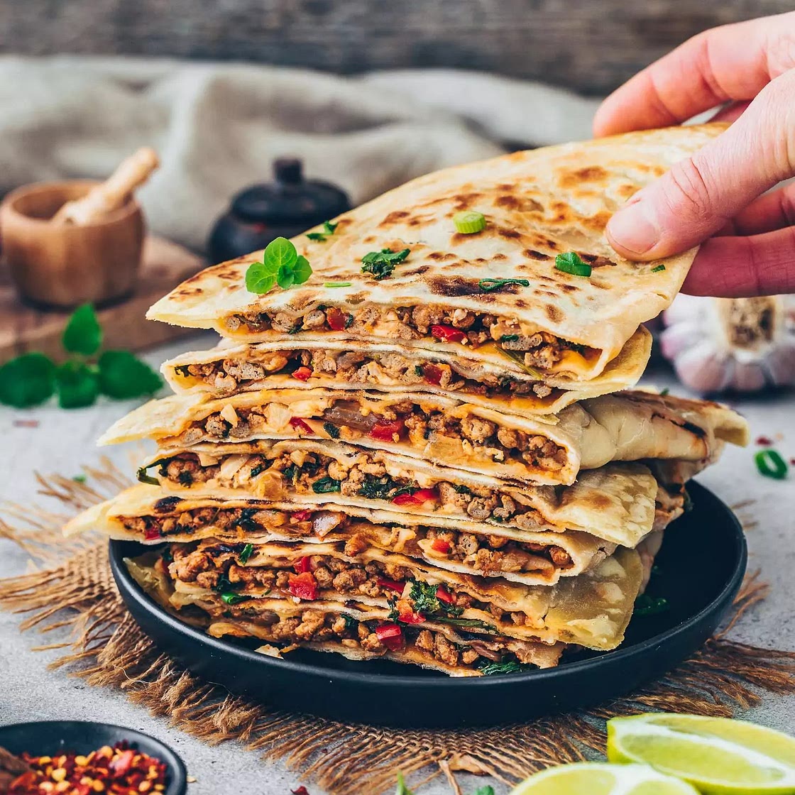 Vegan Gozleme (Turkish Stuffed Flatbread)