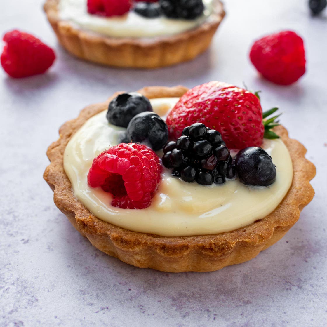 Mini Fruit Tarts with Vanilla Pastry Cream