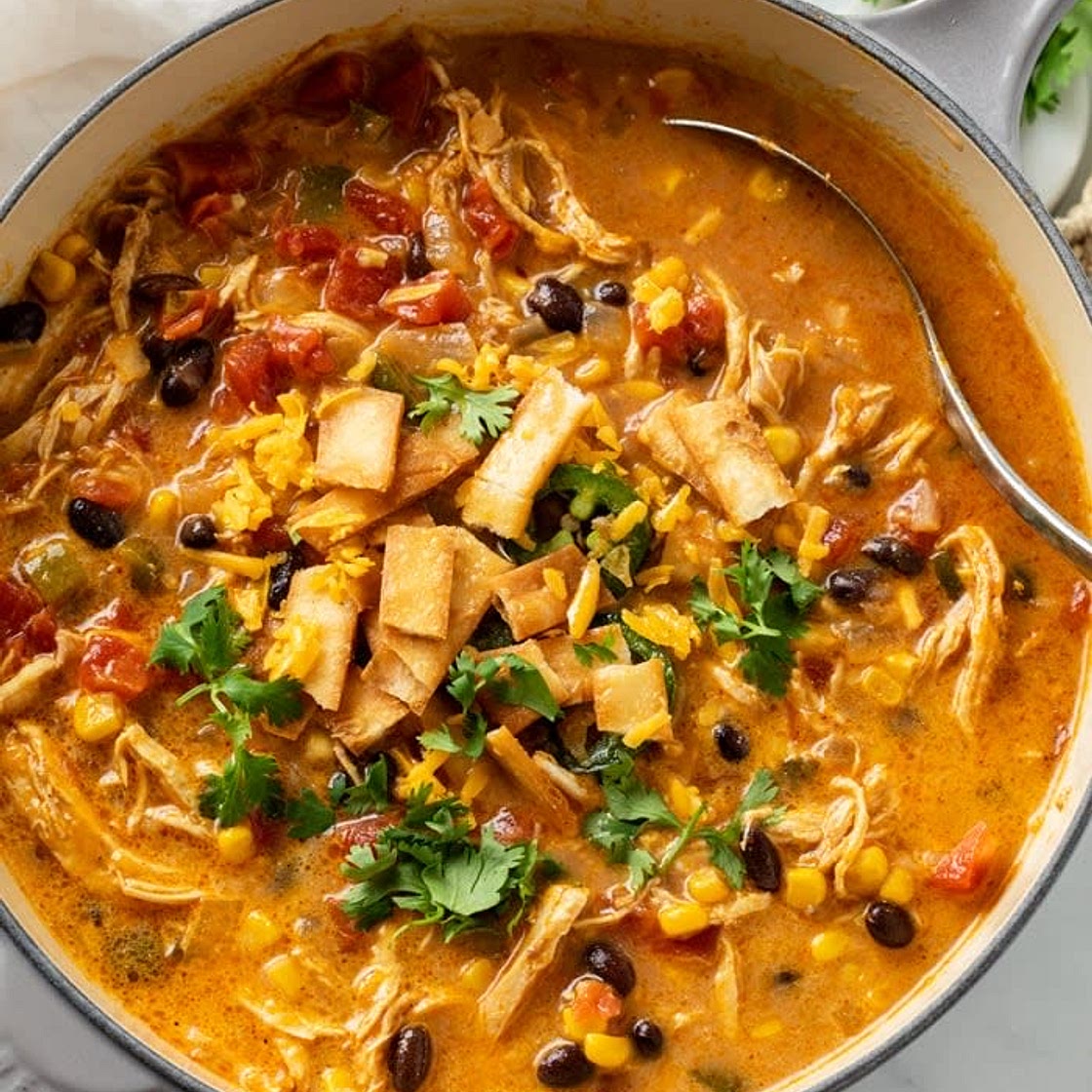 Creamy Chicken Tortilla Soup