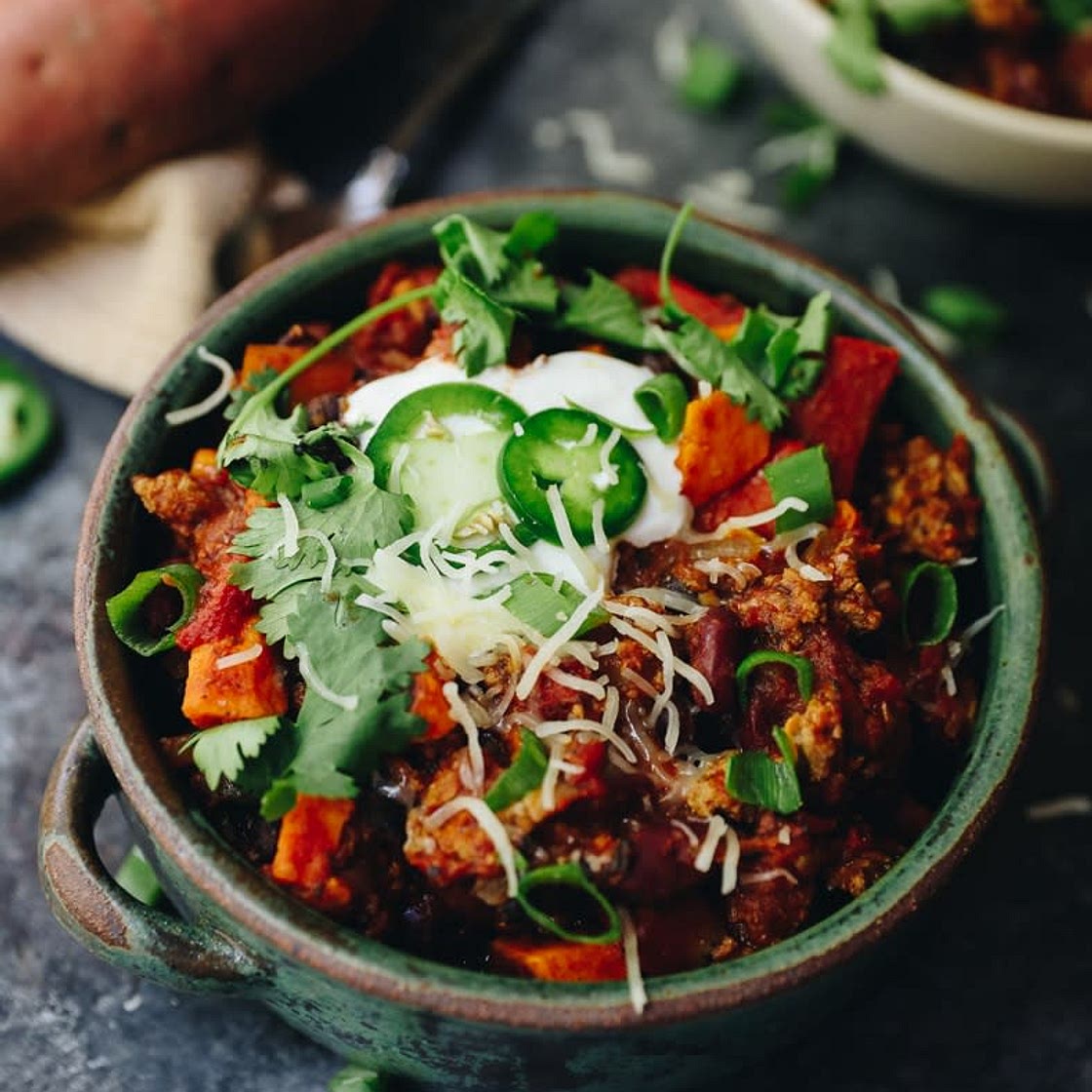 Sweet Potato Turkey Chili