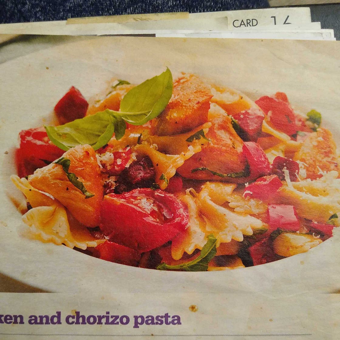 Chicken and Chorizo pasta