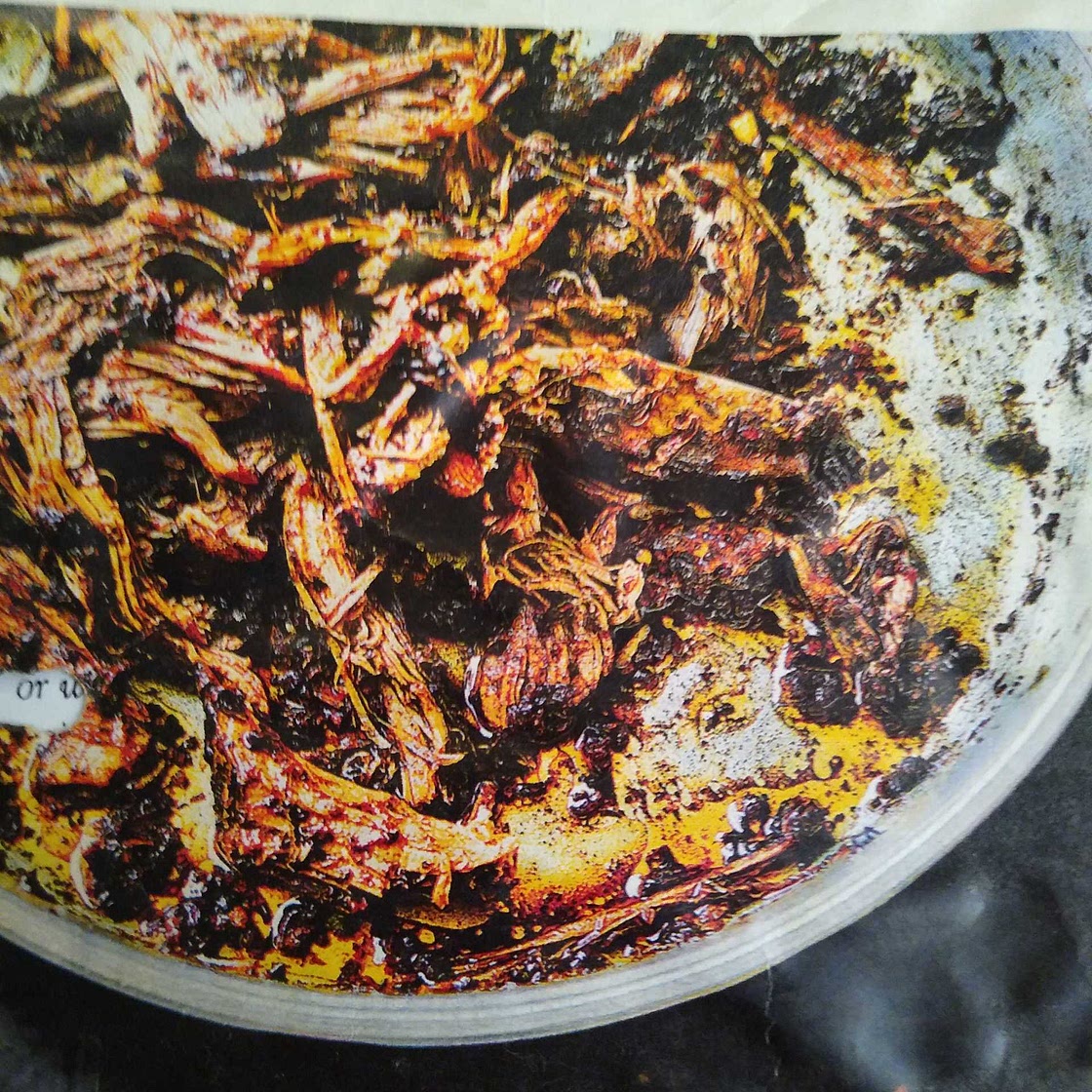 Black Olive Encrusted pulled lamb