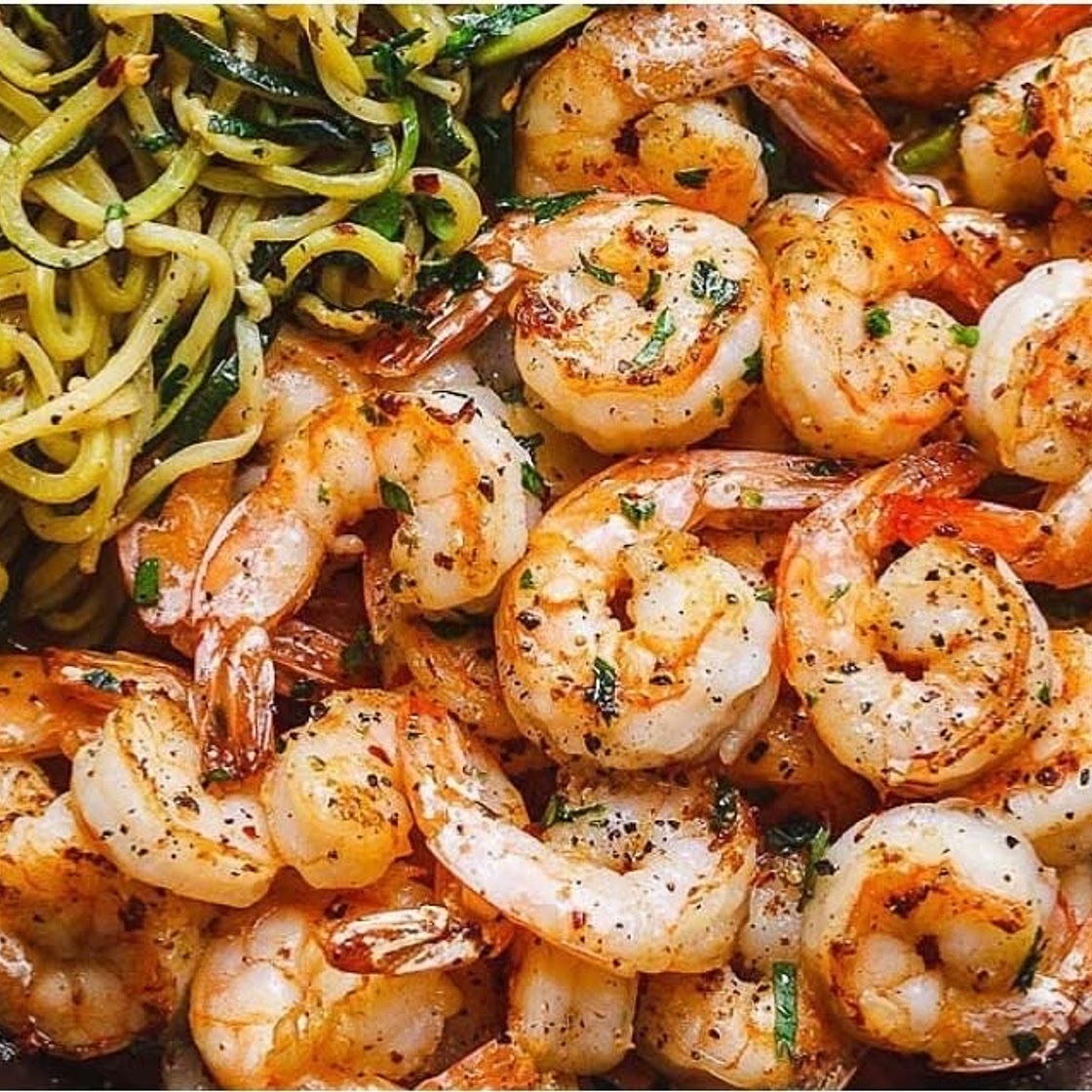 Shrimp Zucchini Soup/Stir Fry