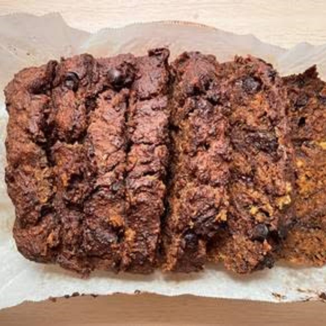 Paleo Chocolate Chunk Tahini Banana Bread (Vegan)