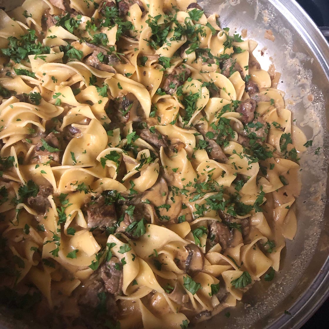 Beef stroganoff