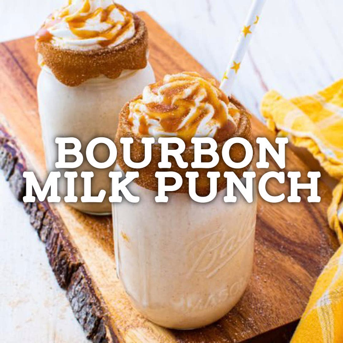 Bourbon Milk Punch Cocktail